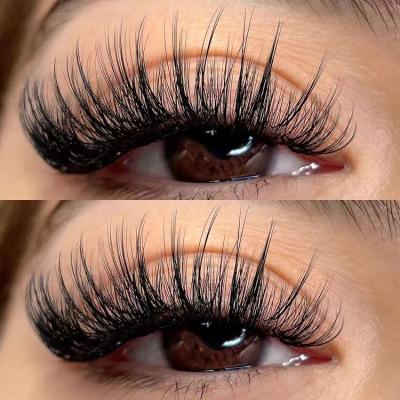 China Long Natural Faux Mink Volume Lashes Easy to fan C D L curl Matte Black dark stunning .03 .05 .07 Diy Lash Extension Softer Natural Long 5-25mm for sale