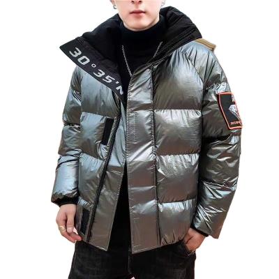 China Viable custom logo sample for high quality design men's shiny Duck Down Coat stripper ski jaket for sale