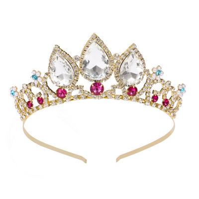 China European and American style tiara for girls birthday and the Crystal Princess Tiaras Crown Headband costume for children Cosplay for sale