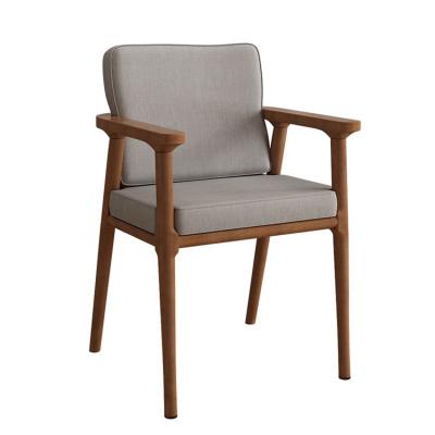 China Contemporary Wholesale Price Contemporary Comfortable Sturdy Gray And White Timber 85*51*54Cm 8Kg Dining Chair for sale