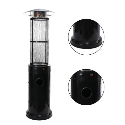 China Stocked China Factory Hot Sale Competitive Price Round Shape Modern Glass Tube Butane Flame Patio Heater for sale