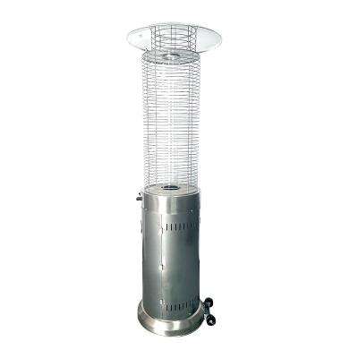 China Stocked China Factory Hot Selling Glass Tube Outdoor Garden 11Kw Propane Flame Gas Patio Heaters for sale