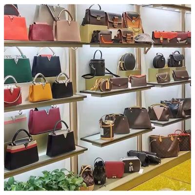 China Famous Brands For Wholesalers 1:1 Designer Good Quality GENUINE LEATHER Fold Over Luxury Women 2022 Purses and Purses Ladies Leather Handbags for sale