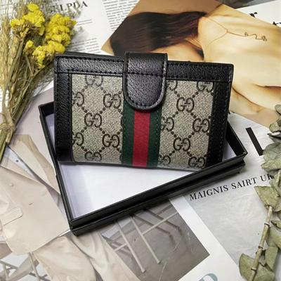 China Other Luxury Brand Designer Wallets Women PU Leather Folded Card Slot Small Purse For 2022 Valentines Day Gift for sale