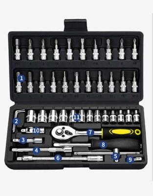 China Household Use High Quality 46 Pieces Alloy Steel Repair Tool Kit For Automobile for sale