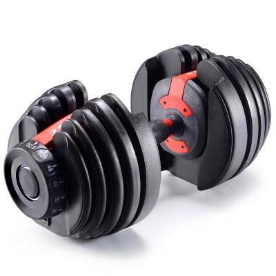 China Universal high quality adjustable gym fitness equipment steel+rubber dumbbell set for sale