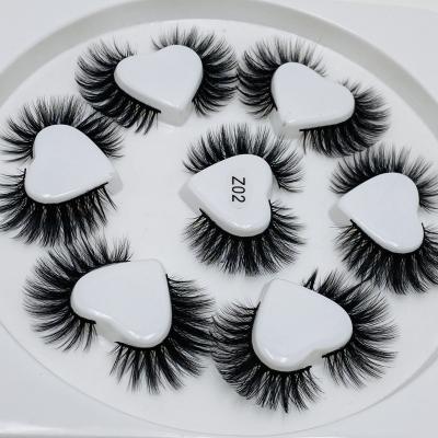 China Seller Free Shipping Wholesale 7 Pairs 3D Natural Handmade Faux Mink Hair Lashes With Box Packing for sale