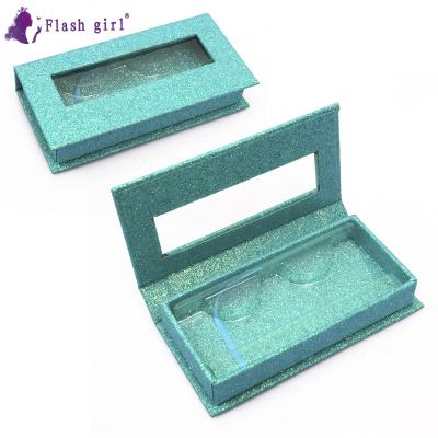 China Natural 3D Mink Eyelashes Packaging Box 21 Color Rectangle Eyelash Packaging Private Label Custom for sale