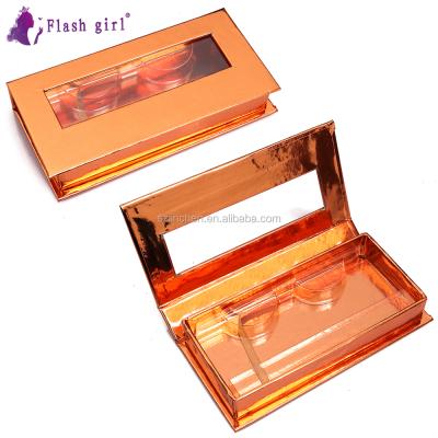 China Used 3D Mink Eyelashes Packaging Box 21 Color Rectangle Eyelash Packaging Private Label for sale