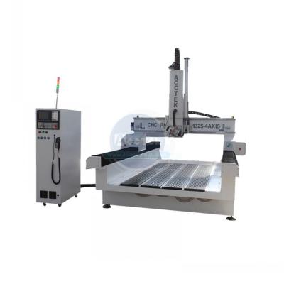 China Building Material Shops AKM1325 4 Axis 3d CNC Router Wood Cutting Machine CNC Router Woodworking Machinery For Sale for sale