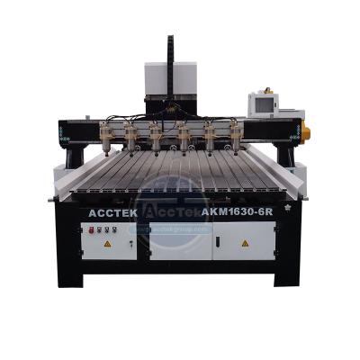 China Garment Shops 4 Axis Table Legs Making CNC Router Machine 3d CNC Engraving Wood CNC Router AKM1630-6R for sale