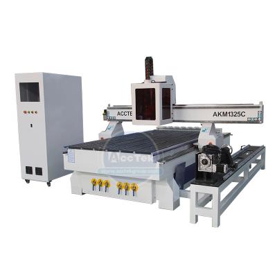 China Garment Shops China Woodworking 4 Axis ATC Furniture CNC Router 1325 Metal CNC Engraving and Carving Machine for sale