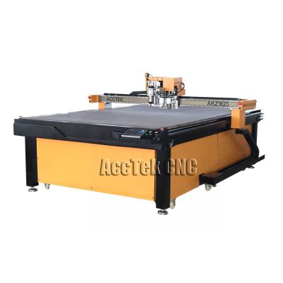 China Cheap Paper Tissue Cardboard Machine Fast Speed ​​Cutting ACCTEK Factory CNC Oscillating CNC Knife Cutting Machine AKZ1625 for sale