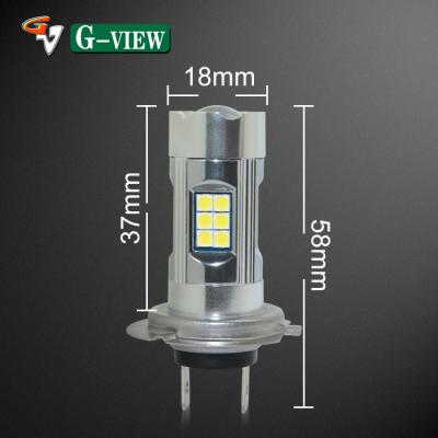 China G-view high lux led para automobiles h7 fog led lights H7 27smd 3030 LED bulb A5 for sale