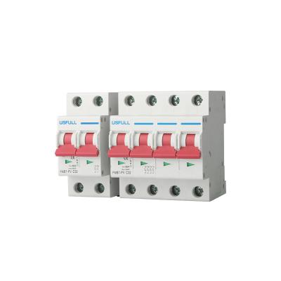 China USFULL PV System DC Solar Circuit Breaker MCB 500V 1000V 2P 4P High Quality Solar DC MCB PV Breaker for sale