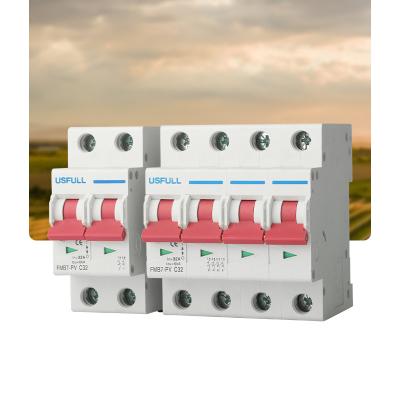 China USFULL DC circuit breaker FMB7-PV mini mcb 16A 25A 32A 40A 63A 250V 500V 1000V disjuntor 6KA for sale