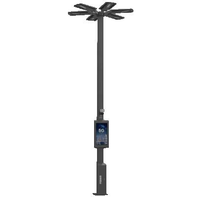 China Square SHINING STAR 4g Wifi Camera Advertising Led Outdoor Smart Solar Powered Street Light Lamp Poles for sale