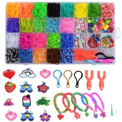 China 32 Colors EPP Grids Elastic Band Diy Material Handmade Braider Diy Bracelet Elastic Band Material Kids Educational Toy for sale