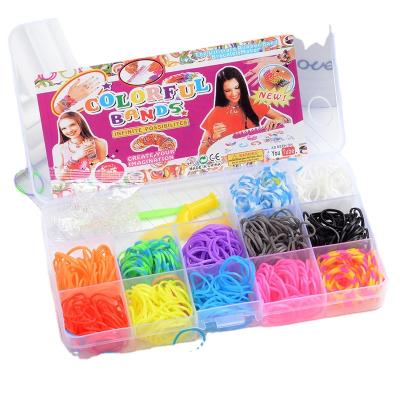 China Amazon Hot Wholesale 600pcs Diy Rubber Bands Elastic Bands Kit For Girl Bracelet for sale