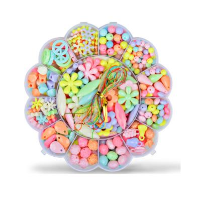 China Acrylic Colorful Acrylic Beads Accessories Handmade Kids Toys Educational Diy Beads For Jewelry Making for sale