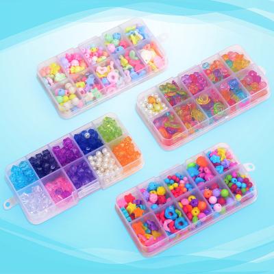 China Toy Set Girl DIY Handmade Beads Necklace Acrylic Beads Bracelet From Acrylic Children's Beads Making Kit for sale