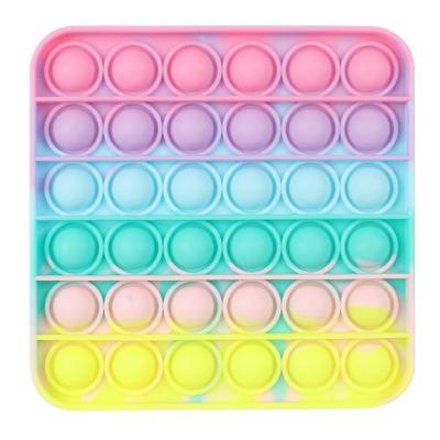 China Children Decompression Toys Macaron Sale Bubble Silicone Sensory Toy Various Shapes Push Pop 2022 Hot Push Bubble Color Series Kids Puzzle Toy for sale