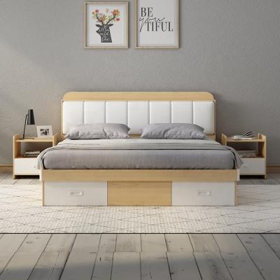 China Nordic Design Master Bedroom Furniture King Size Bed Storage New Model Bedroom for sale