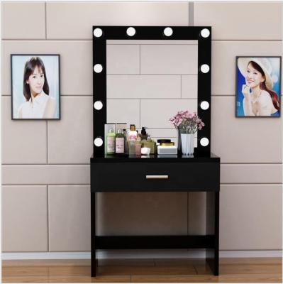 China Modern PANEL Girls LED Makeup Vanity Dresser Dresser Dresser With Mirror And Stool for sale