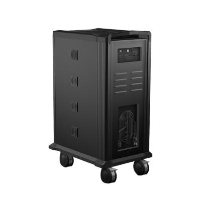 China Hot Sale 32 USB Carbon Steel/ABS Trolley Charging Cabinet Fireproof Smart Laptops Storage Tablets With Wheels for sale