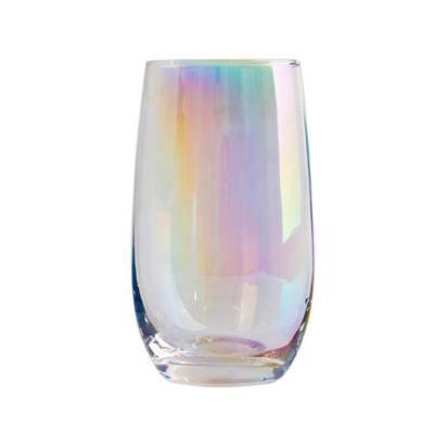 China Water Glass WONDER High Tumbler Egg Shaped Colored Glass Cup For Juice for sale