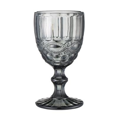 China High Quality Solid Color Viable Machine Made Goblet Wine Glass Cup For Party Hotel Supplier for sale