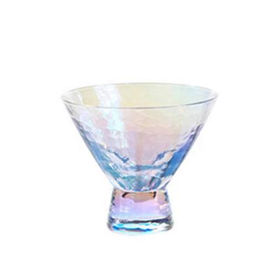 China Viable lead free tableware colorful glass bowl ice cream cup ice cream cup crystal milkshake cups for cold drink store for sale