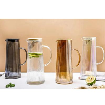 China Borosilicate Glass Water Jug Jug Coffee Jug Heat Resistant Glass Water Jug Juice Water Pot for sale