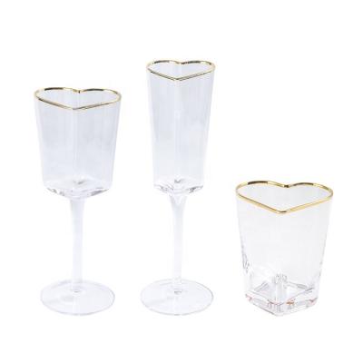 China WONDER Mouth Crystal Cups Glasses Wine Set Champagne Red Wine Goblet Glass Blown Glasses For Hotel Wedding Party for sale