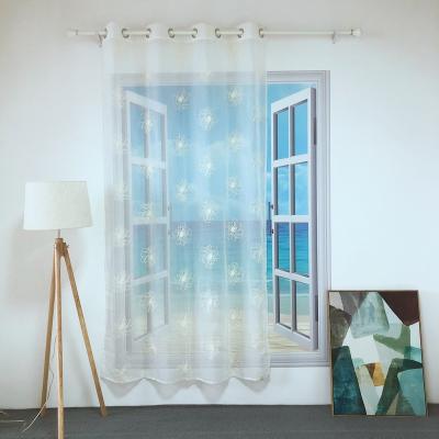 China HOT SALE CHEAP PRICE EMBROIDERY BLACKOUT HI QUALITY LOOK PANEL PURE CURTAIN FOR LIVING ROOM AND HOTEL SAIL EMD-36 for sale