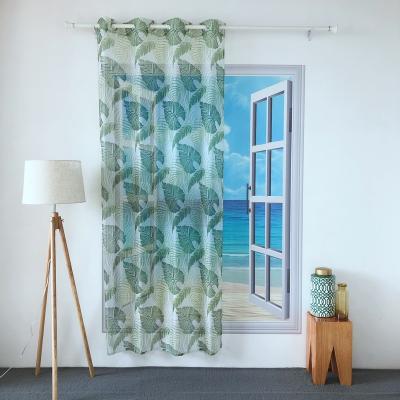 China BLACKOUT KEQIAO CHINA POLYESTER SAIL TROLLEY SINGLE GREEN SHEETS PRINTING PURE SUMMER PT-19 PANEL CURTAIN SPRING TULLE for sale