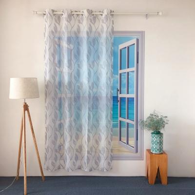 China Blackout KEQIAO FASHION HOT SALE GRAY POLYESTER VOILE FACTORY LEETS JACQUARD PANEL SHEER CURTAIN FOR LIVING ROOM AND HOTEL JH-11 TULLE for sale