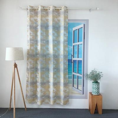 China HOT SELLING PURE BLACKOUT KEQIAO CHINA POLYESTER TROLLEY VOILE GEOMETRIC JACQUARD PANEL CURTAIN FOR LIVING ROOM AND HOTEL JH-5 TULLE for sale