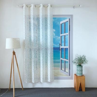 China HOT SALE WHITE BLACKOUT POLYESTER CART VOILE BURNOUT FLOWERS AND LEAVES SHEER PANEL CURTAIN FOR LIVING ROOM AND HOTEL BT-3 TULLE for sale