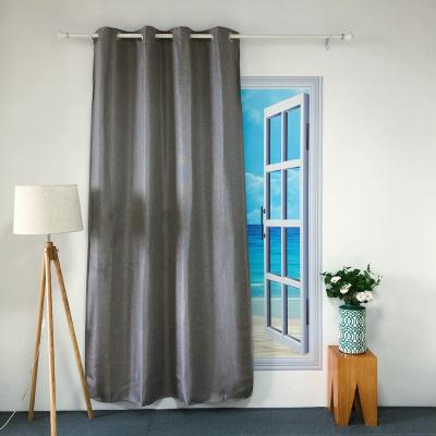 China BLACKOUT POLYESTER PRICE KEQIAO CHINA BK-10 GOOD DESIGN POLYESTER SAIL TROLLEY BLACKOUT CURTAIN PURE SINGLE SINGLE INTERESTING GRAY PANEL for sale