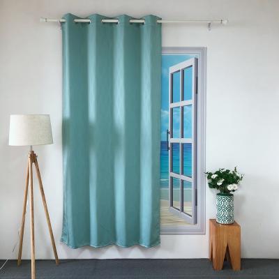 China BLACKOUT KEQIAO CHINA BK-7 SKY BLUE POLYESTER PRICE GOOD DESIGN POLYESTER SAIL TROLLEY BLACKOUT CURTAIN PURE SINGLE SINGLE INTERESTING PANEL for sale