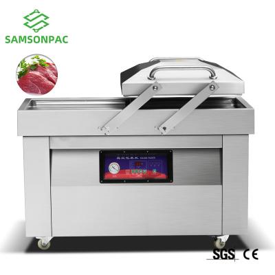 China Automatic Food Vacuum Sealing Food Machine Double Chamber Vacuum Sealer for sale