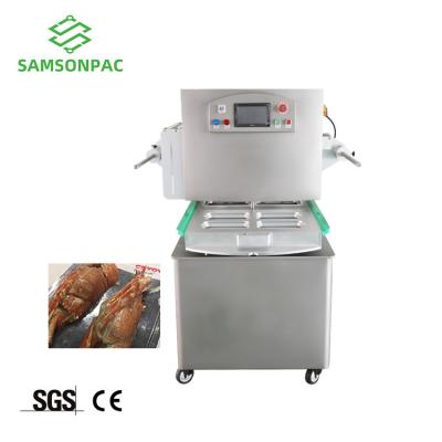 China Rotary Food Vacuum Skin Packing Machine for Steak, Raw Meat and Seafood Vacuum Skin Packaging Machine, Food Skin Vacuum Packing Machine for sale