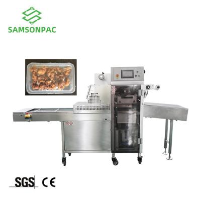 China Atmosphere Food Modified Packaging Machine / Plastic Tray Sealing Machine For Meat for sale