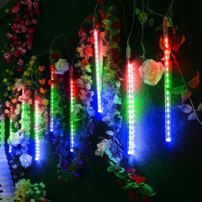 China New Arrival Meteor Shower Light New Arrival Solar Power LED Single Color PC Tube LED Meteor Shower Rain Light for sale