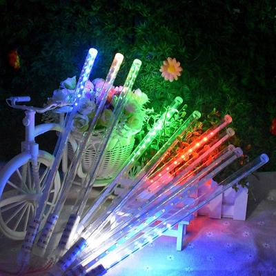 China Led Meteor Shower Rain Light CE ROHS Certificated IP44 Outdoor Decoration PC LED Tube Solar Power Meteor Shower Rain Light for sale