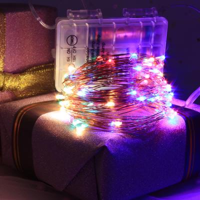 China Battery Cable String Light CE ROHS Certificated Christmas Music Timing Twinkle Battery LED Copper Wire String Light for sale