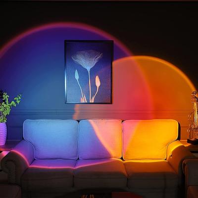 China Modern Indoor Premium Aluminum Aluminum Rainbow Sunset Decoration USB Power Floor Ambient Light for sale