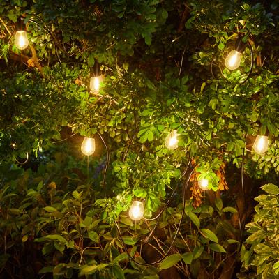 China New Product IP65 S14 String Light Outdoor Waterproof Plastic LED Bulb Solar Christmas Holiday Warm White Lamp for sale