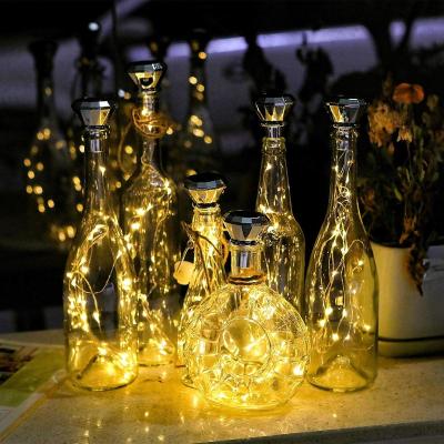 China APP Light Solar Copper Garland Wire String Solar Wine Bottle Lights Cork Fairy Lights Christmas Light for sale